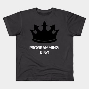 Programming King-White Kids T-Shirt